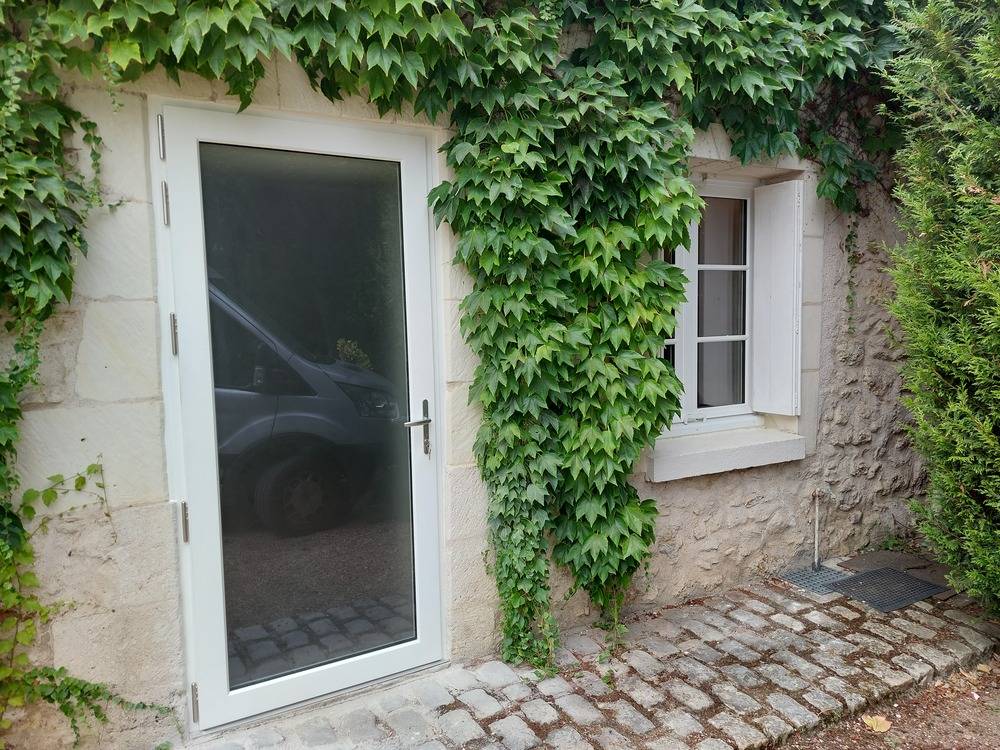 7 Porte d'entrée bois vitrée