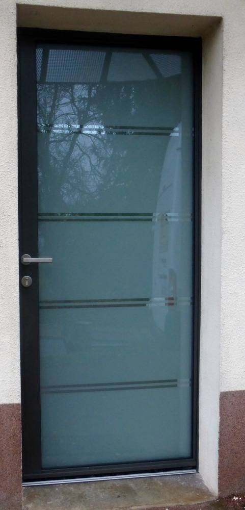 Porte d'entrée alu et verre triple vitrage K-Line