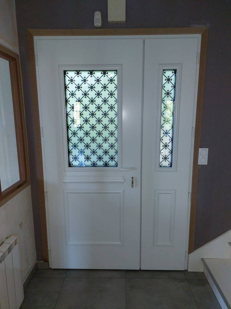 Porte d'entrée alu tiercée vue intérieure KLine