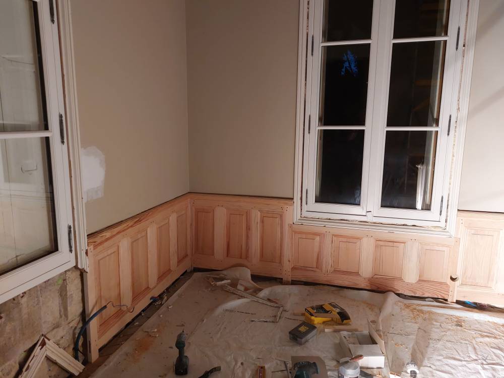 7 Soubassement boiserie murale