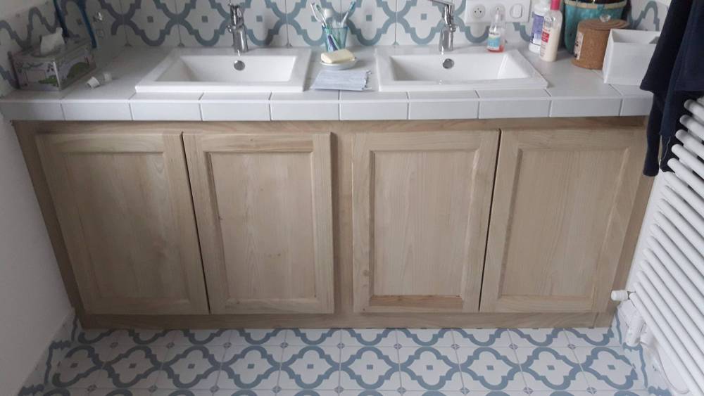 18 Meuble sdb sous plan lavabos