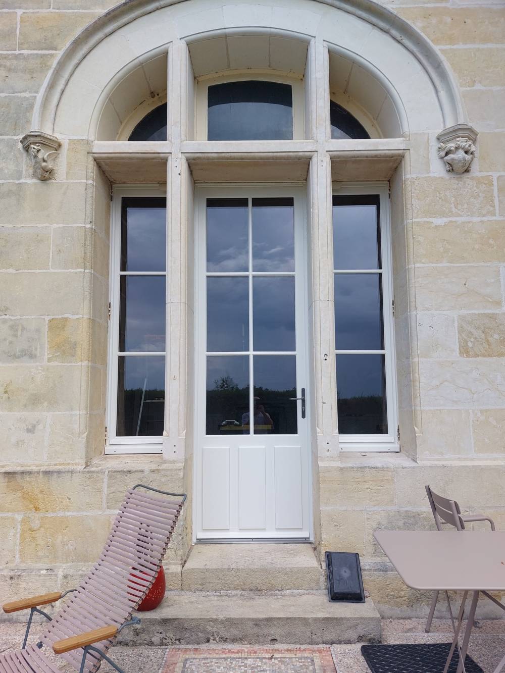 Porte d'entrée bois refaite à l'identique